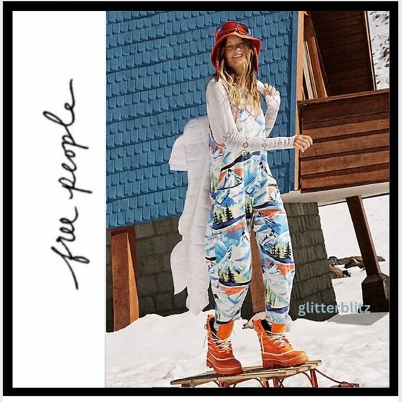 Free People Hot Shot Printed Onesie ⛷️🏂  Skinic Route Apres Combo - Picture 1 of 5